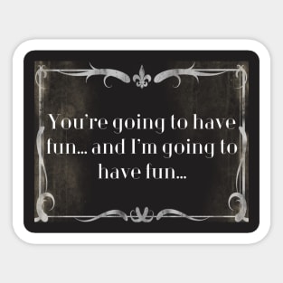 Silent Movie Quotes: Vacation 8/14 Sticker